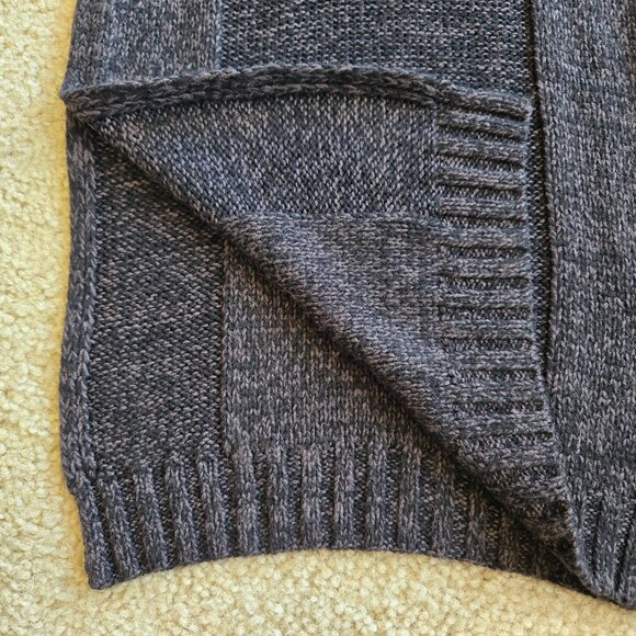 Marled Cashmere Black + Grey Scarf FLAW - Picture 12 of 15